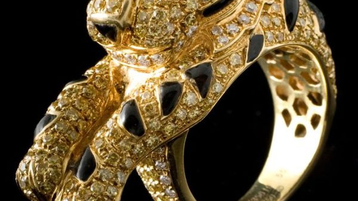 Layered necklaces, earrings, and rings arranged as a coordinated jewelry collection